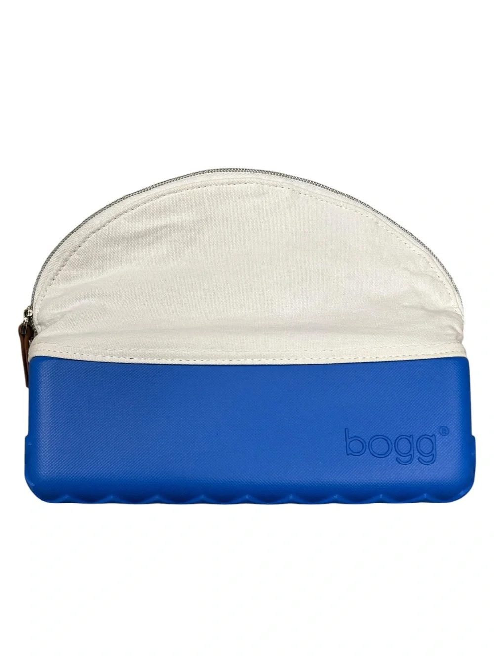 Beauty and the Bogg Cosmetic Bag Royal Blue and White Preowned